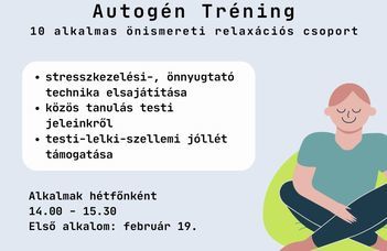 Térítésmentes autogén tréning ELTE hallgatóknak