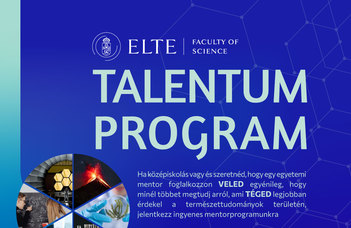 Az ELTE TTK Talentum gimnáziumi mentori programjának nyitóünnepsége.